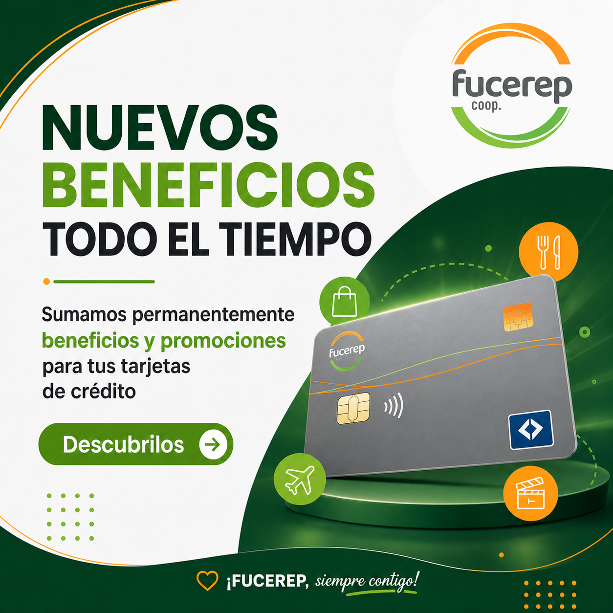 Nuevos beneficios y promociones para tarjetas de crédito FUCEREP
