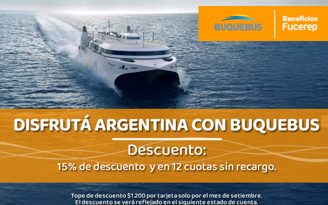 Buquebus 15% de descuento