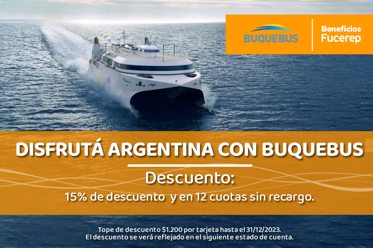 Buquebus 15% de descuento